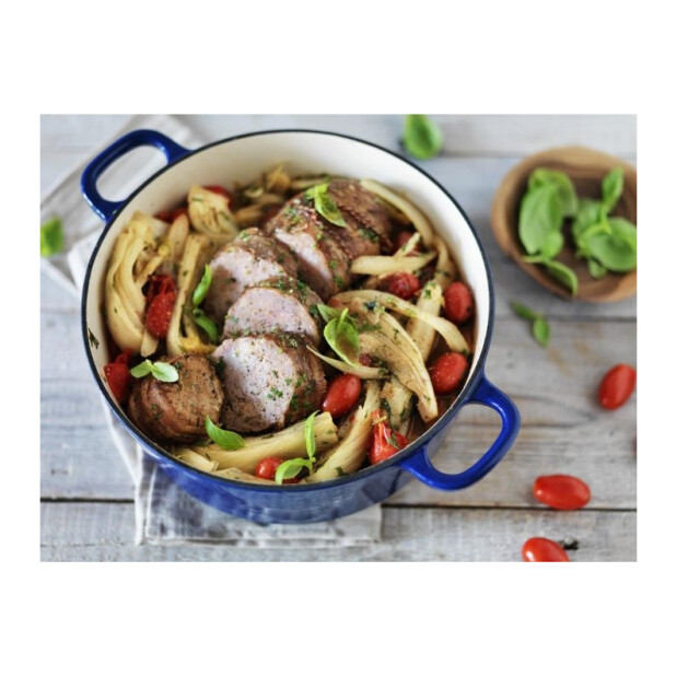 BK Cookware Bk bourgogne braadpan royal blue 24 cm gietijzer H6074.524 large