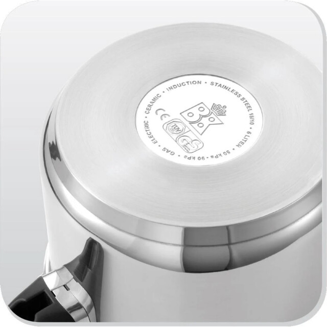 BK Cookware Bk snelkookpan met matte rvs afwerking 22cm 6l B5928.506 large
