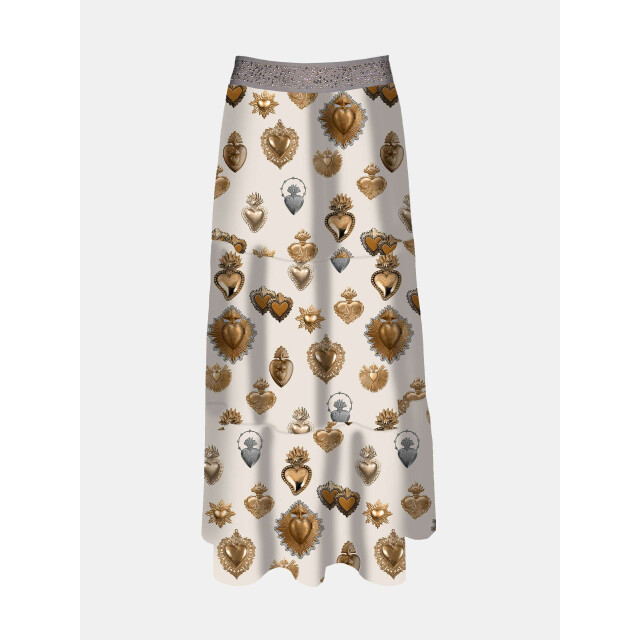 Mucho Gusto ® rok toulouse goud hart print MUCHO GUSTO® Rok Toulouse Goud Hart print large