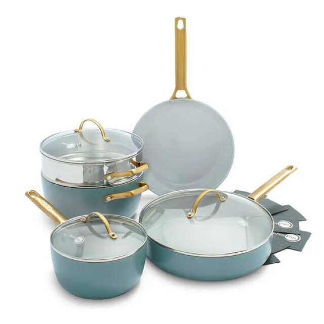 Greenpan Pannenset 5-delig padova smokey blue gold CC002485-001 large