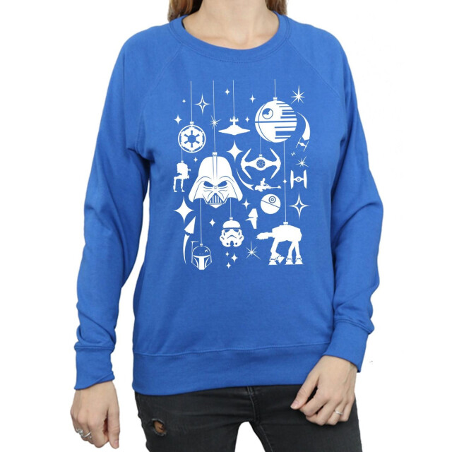 Li-cense Star wars dames kerstversieringen sweatshirt UTBI10991_royalblue large
