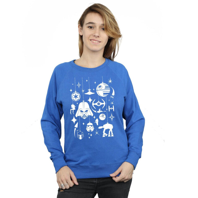 Li-cense Star wars dames kerstversieringen sweatshirt UTBI10991_royalblue large