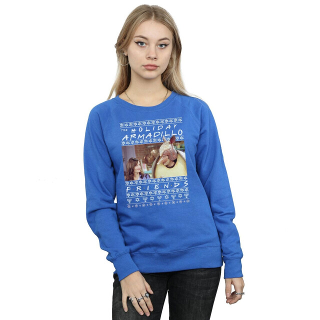Li-cense Friends dames fair isle holiday armadillo sweatshirt UTBI17976_royalblue large