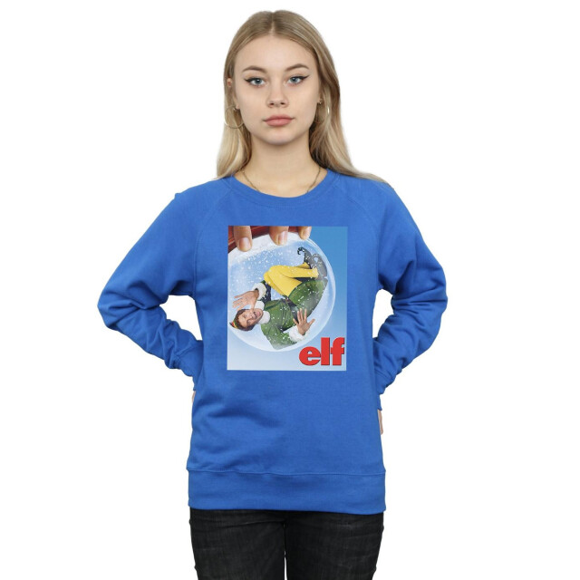 Li-cense Elf dames sweatshirt sneeuwbol poster UTBI16578_royalblue large