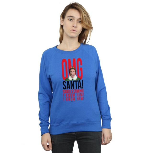Li-cense Elf dames omg santa ik ken hem sweatshirt UTBI16536_royalblue large