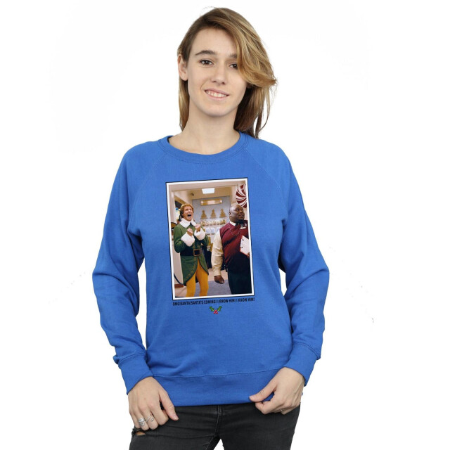 Li-cense Elf dames omg santa foto sweatshirt UTBI16556_royalblue large