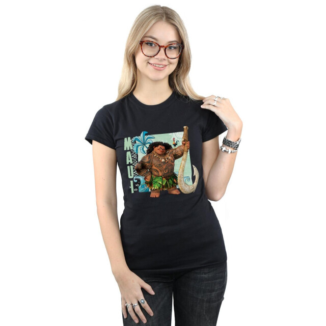 Li-cense Disney dames moana maui katoenen t-shirt UTBI33961_black large