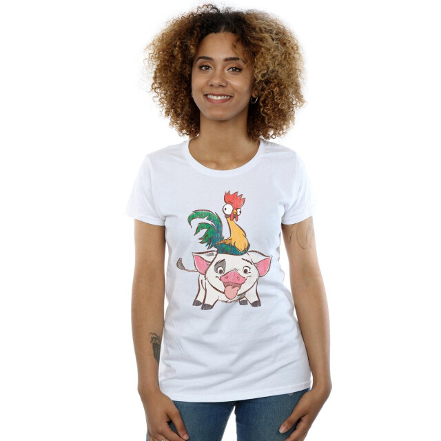 Li-cense Disney dames moana hei hei en pua katoenen t-shirt UTBI33942_white large