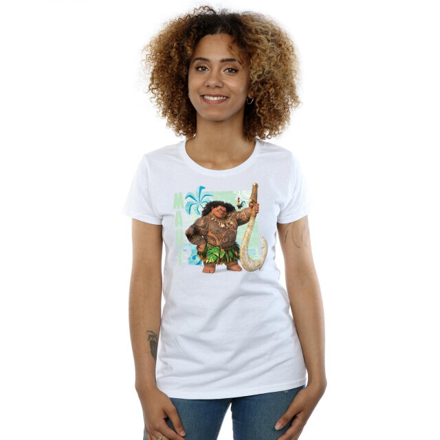 Li-cense Disney dames moana maui katoenen t-shirt UTBI33961_white large