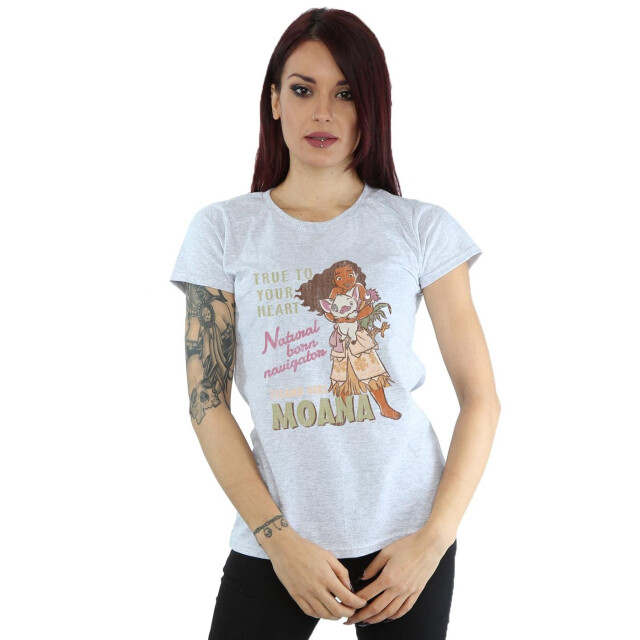 Li-cense Disney dames moana natural born navigator katoenen t-shirt UTBI33977_sportsgrey large