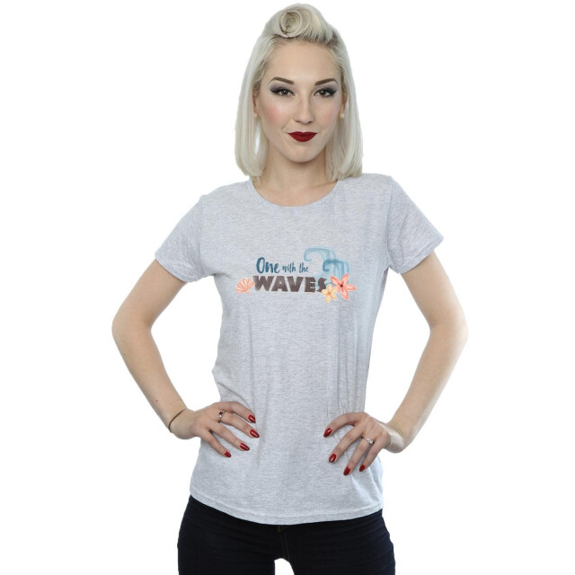 Li-cense Disney dames moana one with the waves katoenen t-shirt UTBI33978_sportsgrey large