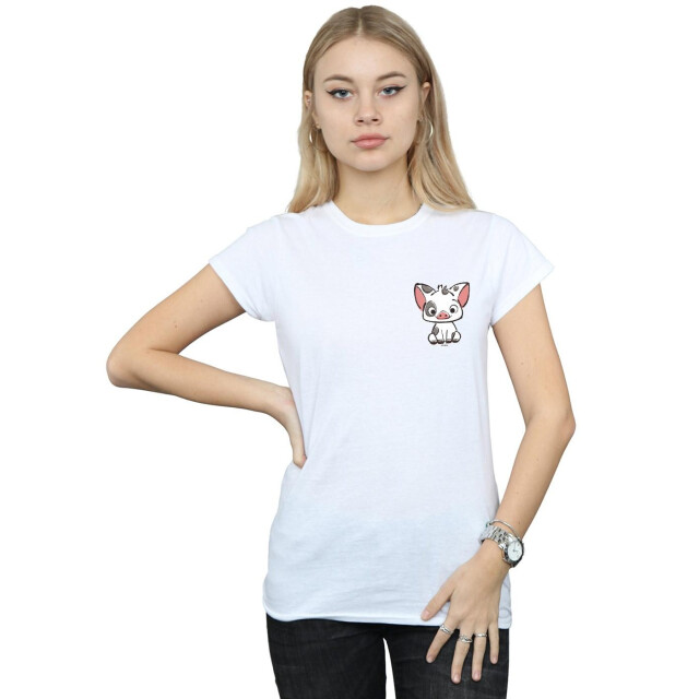 Li-cense Disney dames moana pua het varken borstprint katoenen t-shirt UTBI33999_white large