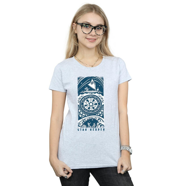 Li-cense Disney dames moana sterrenlezer katoenen t-shirt UTBI34019_sportsgrey large