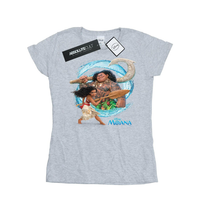 Li-cense Disney dames moana en maui golf katoenen t-shirt UTBI34020_sportsgrey large