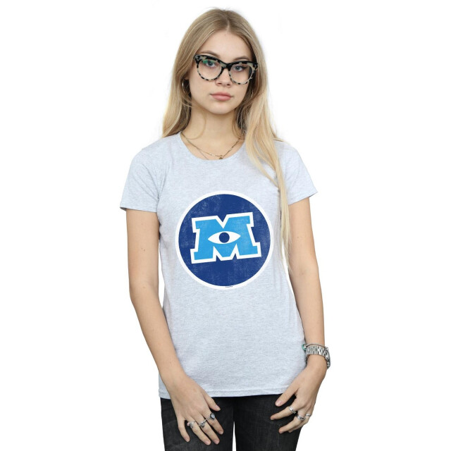 Li-cense Disney dames monsters university monster emblem katoenen t-shirt UTBI34045_sportsgrey large