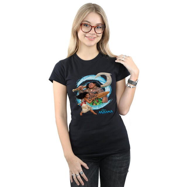 Li-cense Disney dames moana en maui golf katoenen t-shirt UTBI34020_black large
