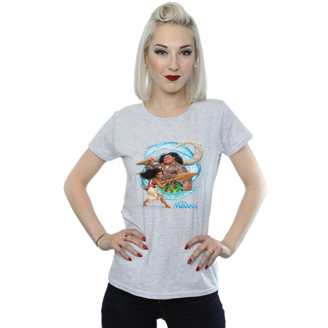 Li-cense Disney dames moana en maui golf katoenen t-shirt UTBI34020_sportsgrey large