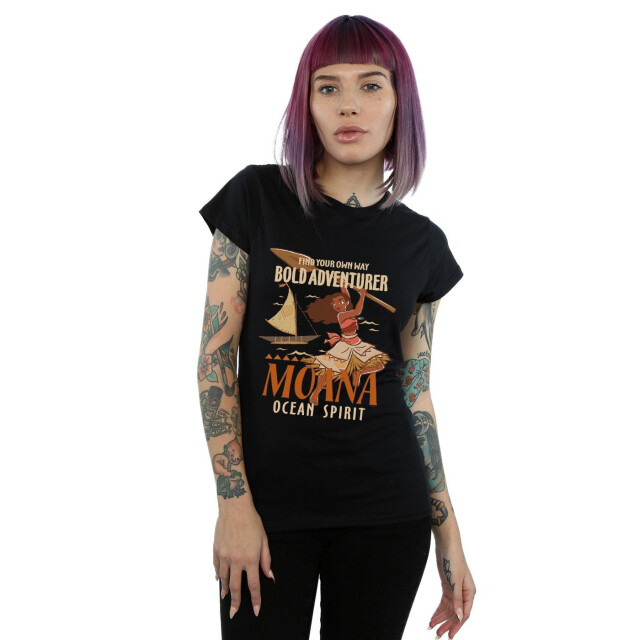 Li-cense Disney dames moana vind je eigen weg katoenen t-shirt UTBI33941_black large