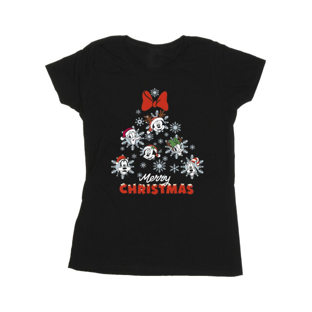 Li-cense Disney dames mickey mouse and friends kerstboom katoenen t-shirt UTBI33892_black large