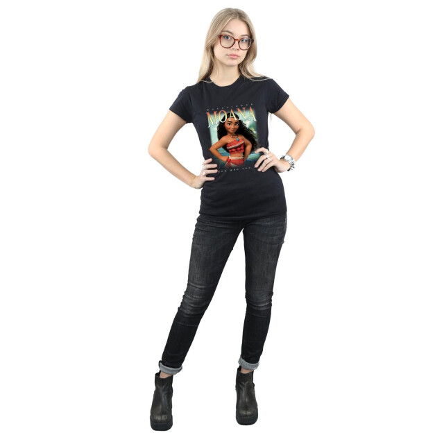 Li-cense Disney dames moana montage katoenen t-shirt UTBI33915_black large