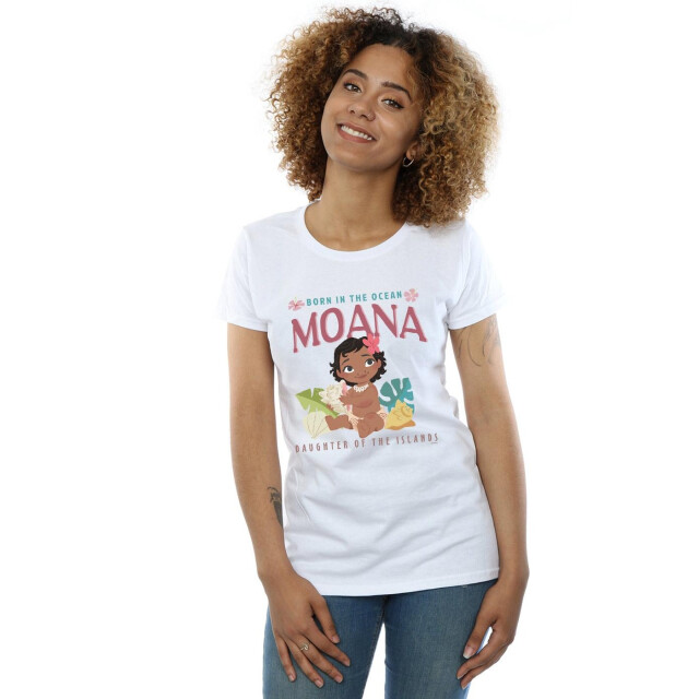 Li-cense Disney dames moana geboren in de oceaan katoenen t-shirt UTBI33916_white large