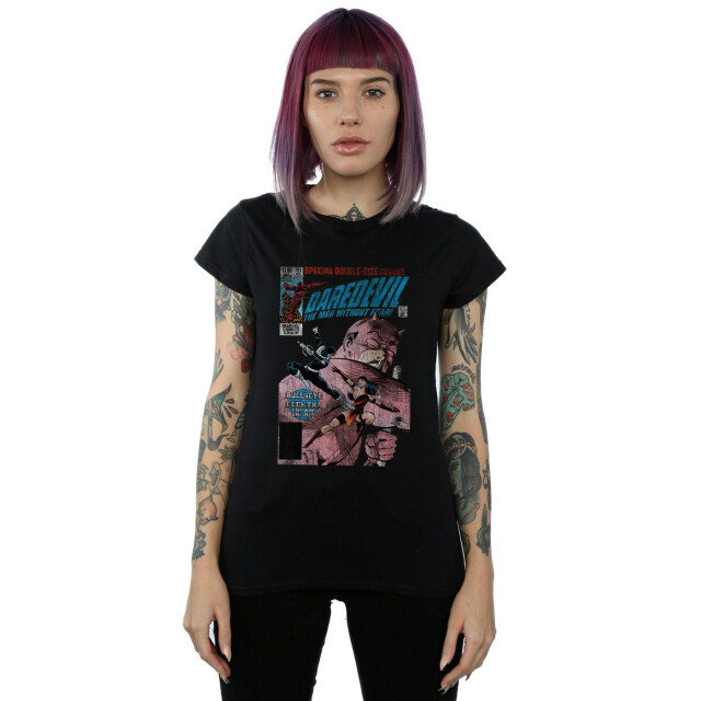 Li-cense Marvel dames daredevil distressed bullseye vs elektra cover katoenen t-shirt UTBI34175_black large