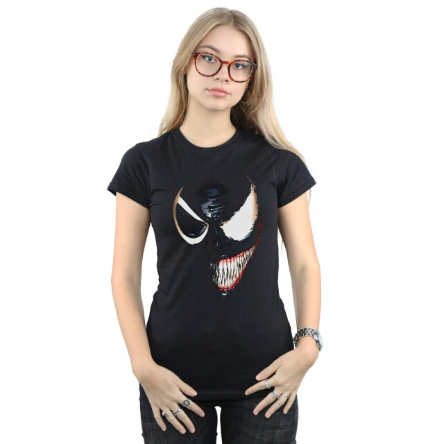 Li-cense Marvel dames venom split face katoenen t-shirt UTBI34216_black large