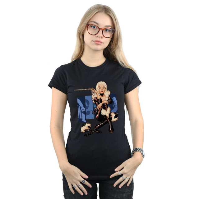 Li-cense Marvel dames kat omslag katoenen t-shirt UTBI34251_black large