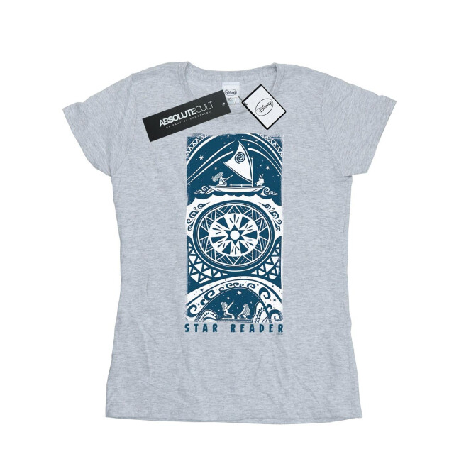 Li-cense Disney dames moana sterrenlezer katoenen t-shirt UTBI34019_sportsgrey large