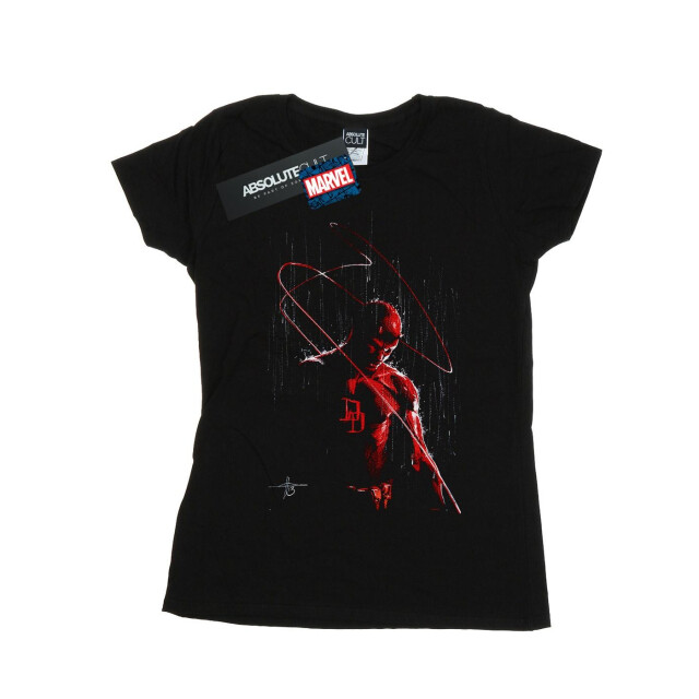 Li-cense Marvel dames daredevil schilderij katoenen t-shirt UTBI34427_black large
