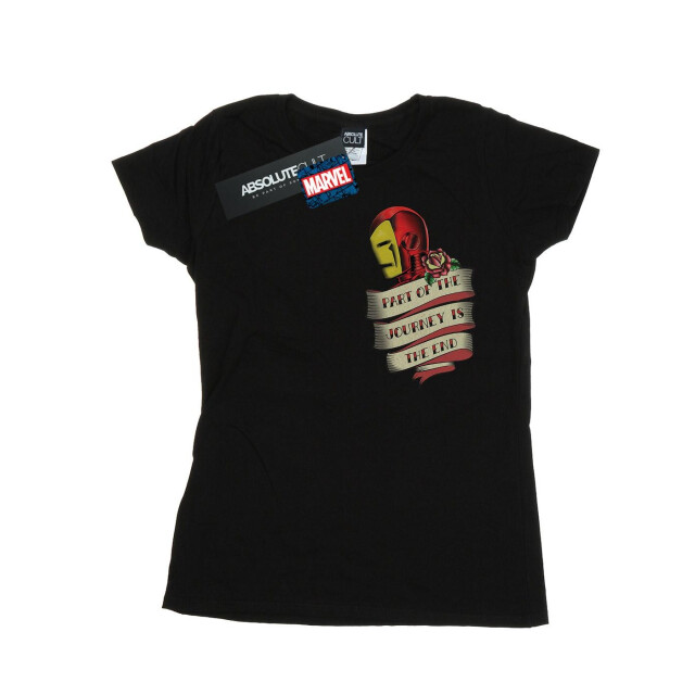 Li-cense Marvel dames iron man tattoo journey breast print katoenen t-shirt UTBI34738_black large