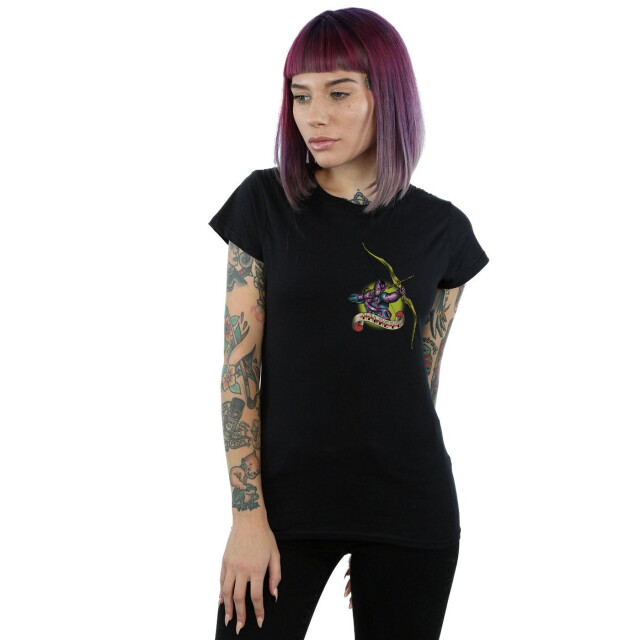 Li-cense Marvel dames hawkeye tattoo borst print katoenen t-shirt UTBI34825_black large