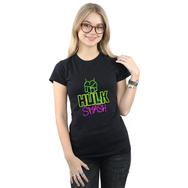 Li-cense Marvel dames hulk smash katoenen t-shirt UTBI34656_black large