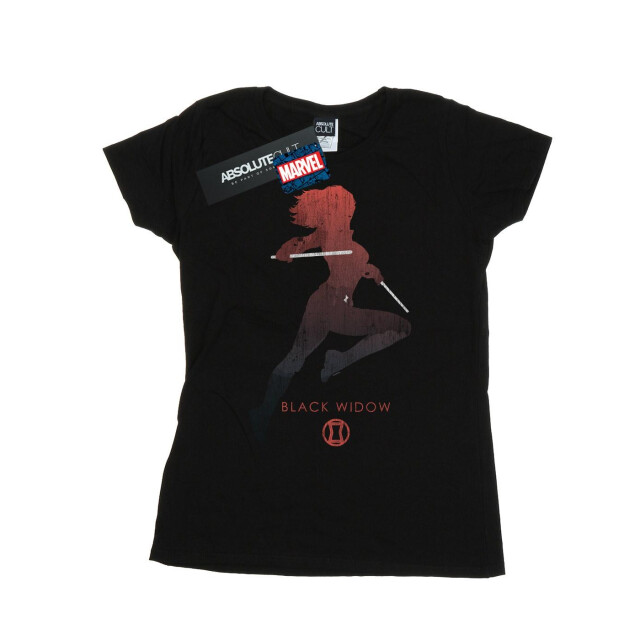 Li-cense Marvel dames weduwe silhouet katoenen t-shirt UTBI35033_black large