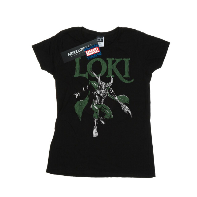 Li-cense Marvel dames loki scepter katoenen t-shirt UTBI34924_black large