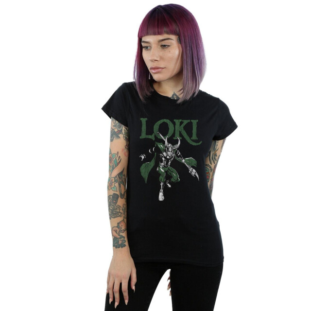 Li-cense Marvel dames loki scepter katoenen t-shirt UTBI34924_black large