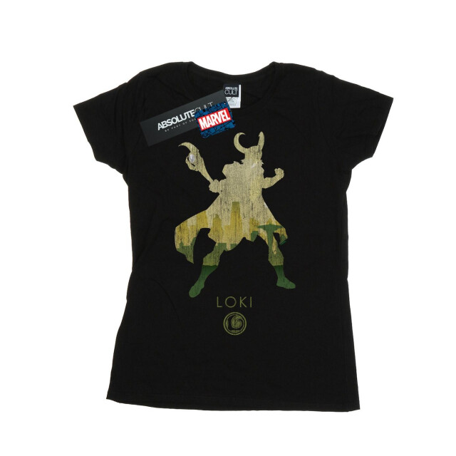 Li-cense Marvel dames loki silhouet katoenen t-shirt UTBI34925_black large