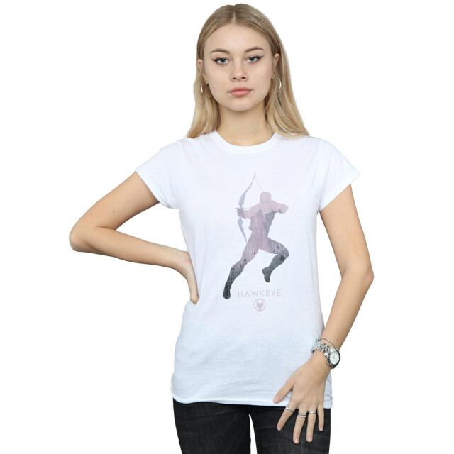 Li-cense Marvel dames hawkeye silhouet katoenen t-shirt UTBI35055_white large