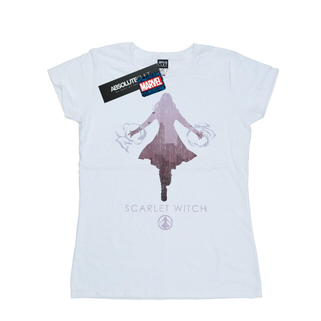Li-cense Marvel dames scarlet ch silhouet katoenen t-shirt UTBI35054_white large