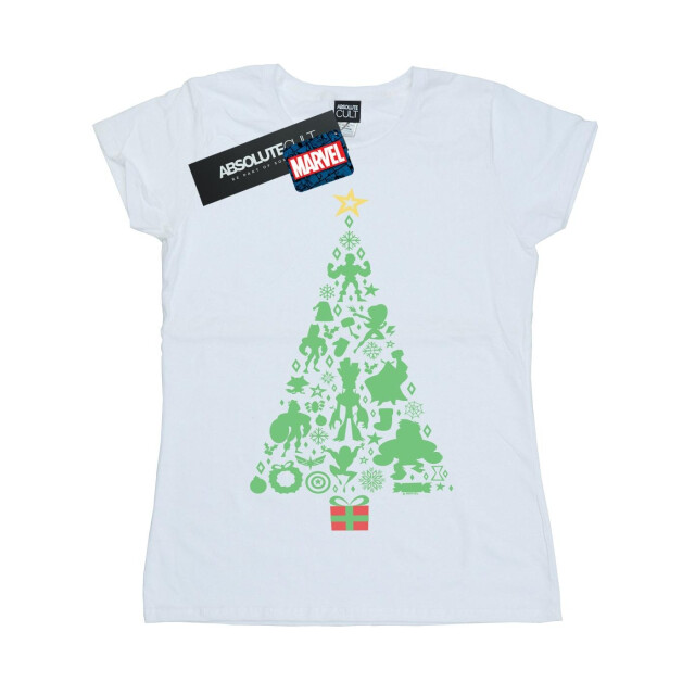 Li-cense Marvel dames avengers kerstboom katoenen t-shirt UTBI35079_white large