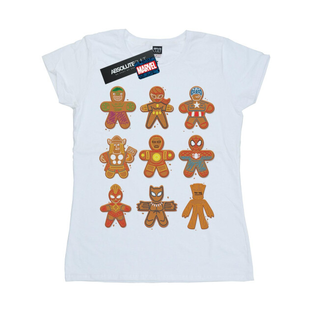 Li-cense Marvel dames avengers kerstmis gingerbread katoenen t-shirt UTBI35103_white large