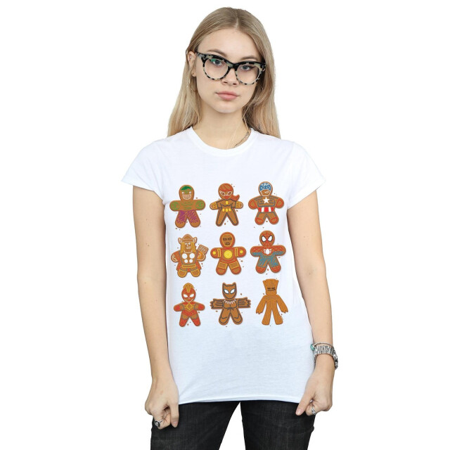 Li-cense Marvel dames avengers kerstmis gingerbread katoenen t-shirt UTBI35103_white large
