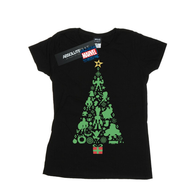 Li-cense Marvel dames avengers kerstboom katoenen t-shirt UTBI35079_black large