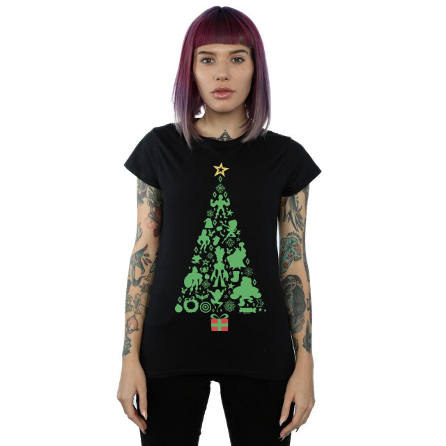 Li-cense Marvel dames avengers kerstboom katoenen t-shirt UTBI35079_black large