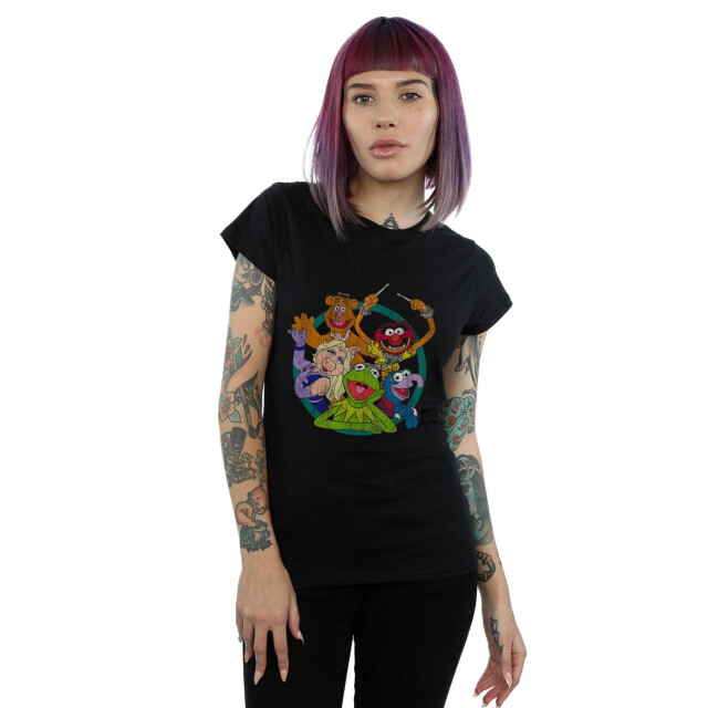 Li-cense Disney dames the muppets groep cirkel katoenen t-shirt UTBI35188_black large