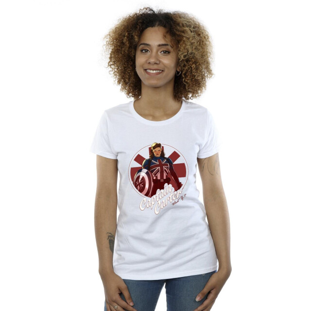 Li-cense Marvel dames what if captain carter katoenen t-shirt UTBI35215_white large