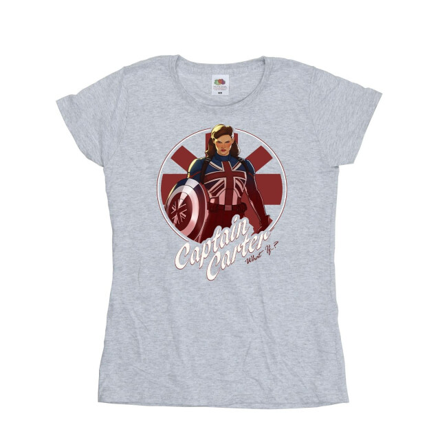 Li-cense Marvel dames what if captain carter katoenen t-shirt UTBI35215_sportsgrey large