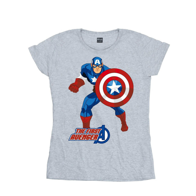 Li-cense Captain america dames the first avenger t-shirt UTBI352_sportsgrey large