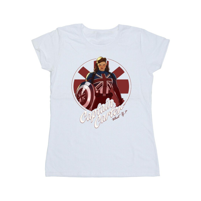 Li-cense Marvel dames what if captain carter katoenen t-shirt UTBI35215_white large