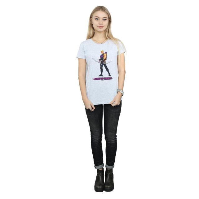 Li-cense Marvel dames hawkeye locked on target katoenen t-shirt UTBI3543_sportsgrey large
